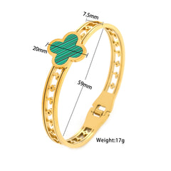 Michelle Flower Four Clover Bangle